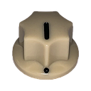 Knob ABS 7 Sided Cream D Small