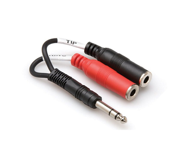 1/4&quot; TRS Male to Dual 1/4&quot; TS Female Cable